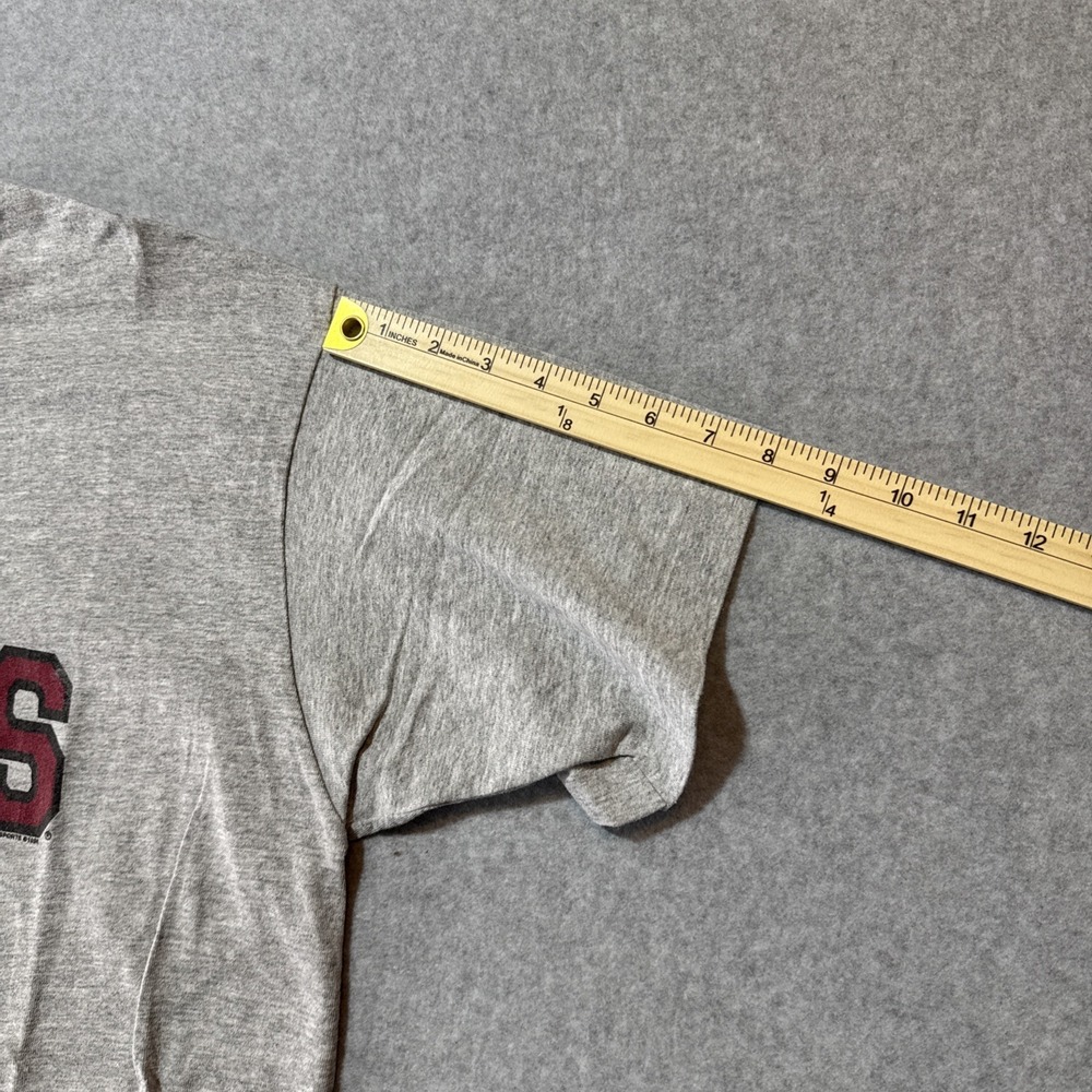Vintage Fruit of the Loom UMass Amherst T Shirt XL Gray Heather 1996 Made in USA - Picture 6 of 8